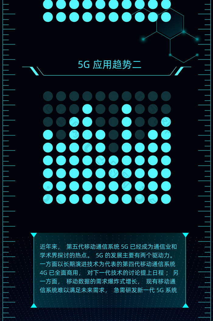 深色科技感5G科技峰会H5长图