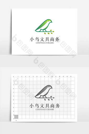 飞鸟卡通儿童电商logo图片