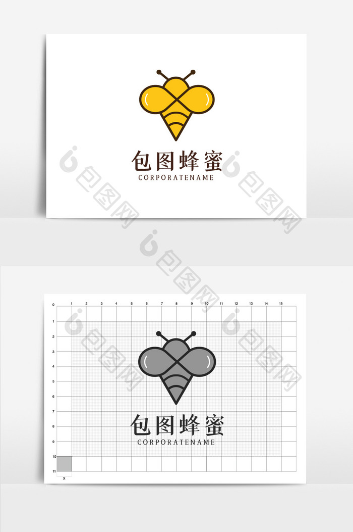 包图蜜蜂蜂蜜动物logo