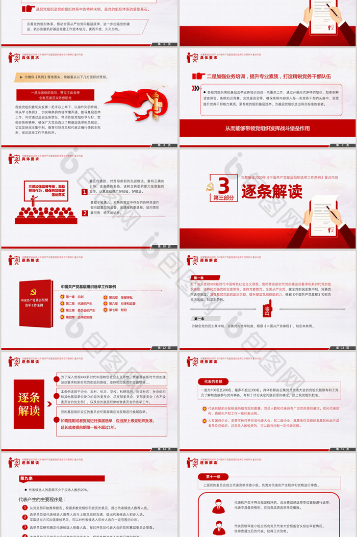 中国共产党基层组织选举工作条例PPT模板
