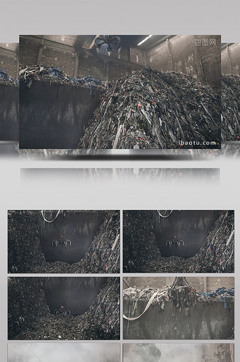 垃圾集中处理焚烧发电实拍视频图片