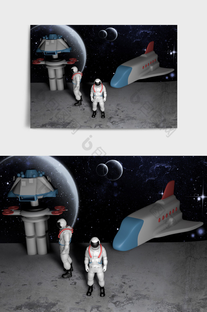 C4D宇航员模型图片图片