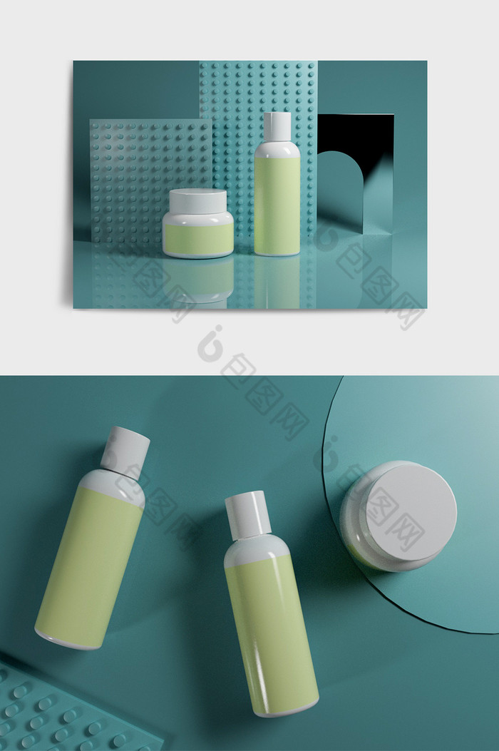 C4D化妆品护肤水产品包装模型OC图片图片