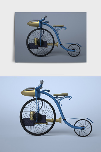 高科技型脚踏车 交通工具模型图片