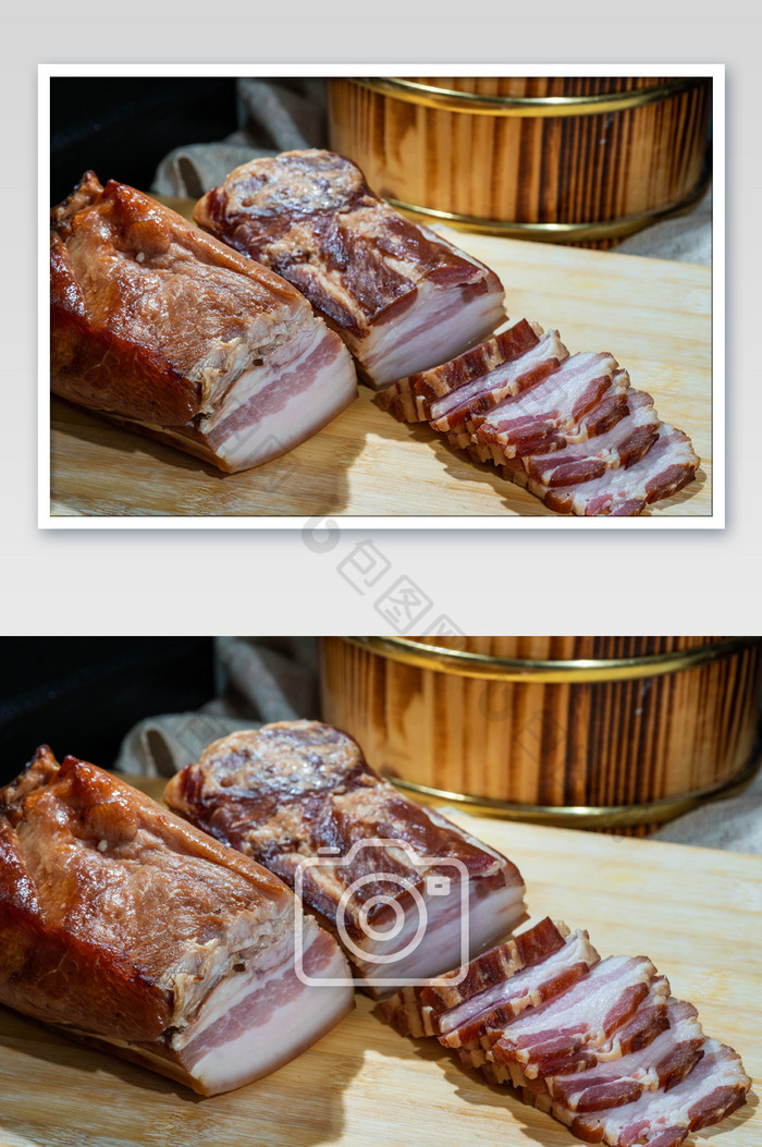 切开的腊肉肉类食物图片图片