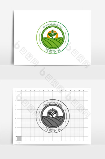 农业农林绿色农田标志logo图片
