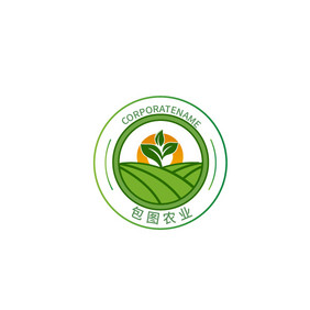农业农林绿色农田标志logo