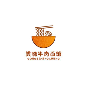 美味餐饮牛肉面馆logo标志