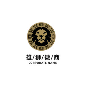 雄狮微商狮子logo标志