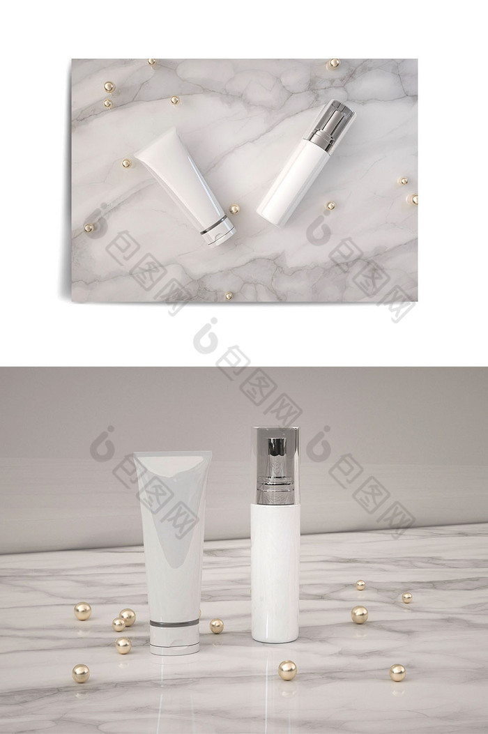 化妆品洗面奶精油C4D产品模型图片图片