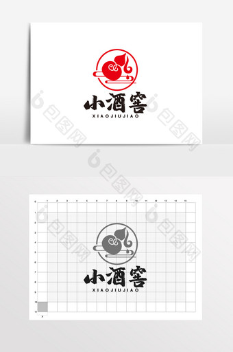 酒馆酒窖白酒葫芦LOGO标志VI图片