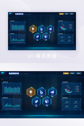 科技感数据可视化展示数据治理数据分析大屏