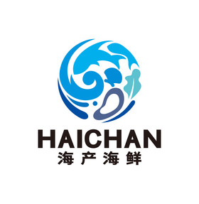 海鲜海产大排档logo标志vi