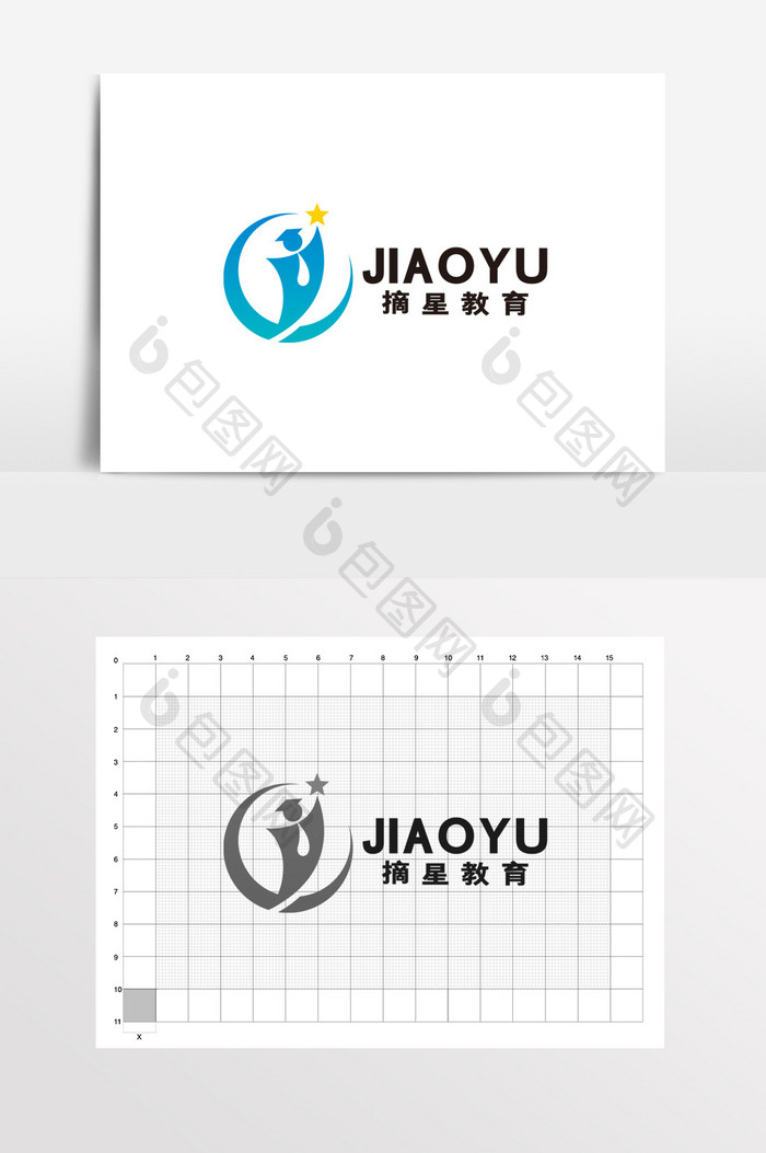 博世教育早教在线辅导LOGO标志VI