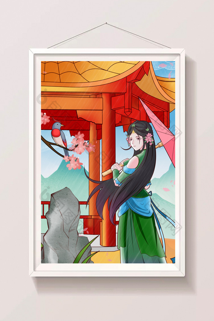 古风美女插画图片图片