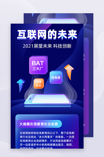 互联网未来科技H5活动页面UI页面图片