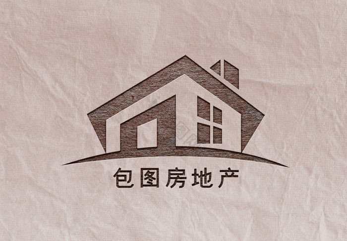 纸张上的uv压痕logo图片