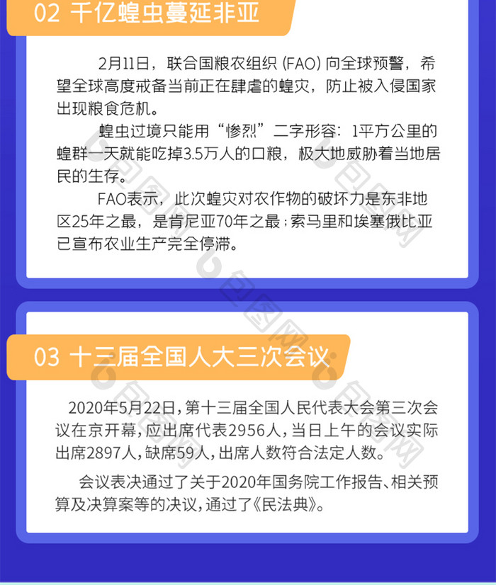 蓝色风格新闻大事件盘点时事资讯H5设计