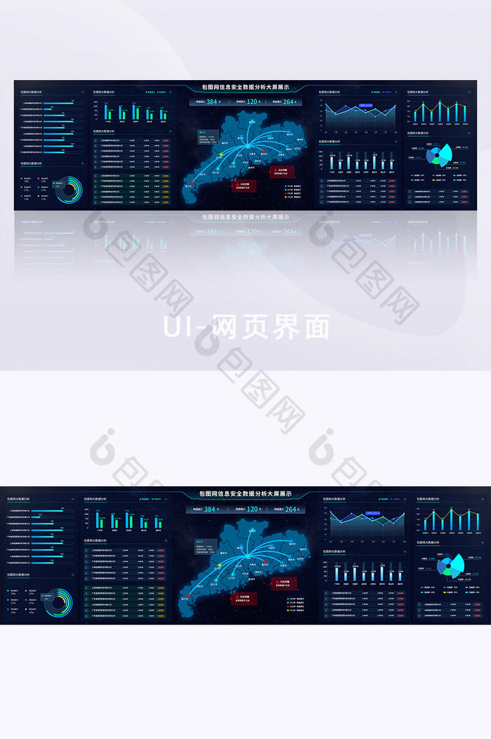 科技感数据可视化信息可视化UI网页大屏