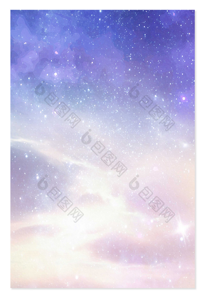 紫色梦幻水彩星空背景