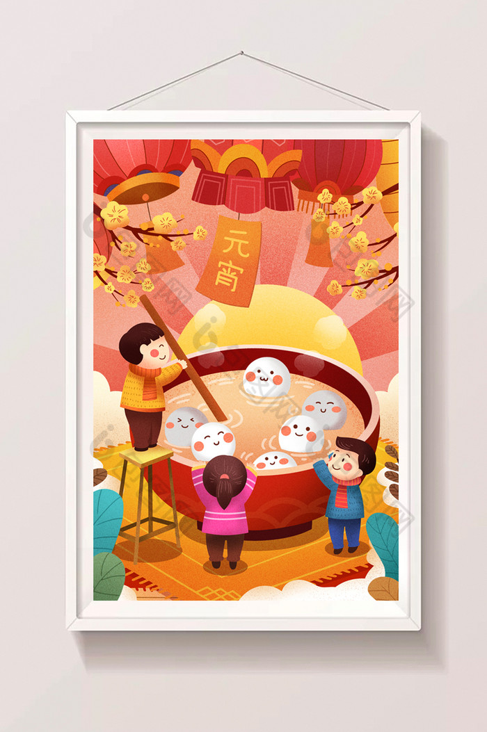 中国元宵节插画图片图片