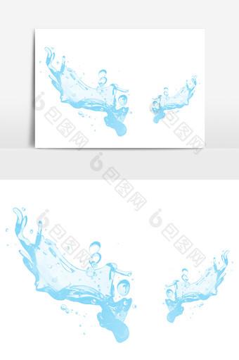 免扣水效果水元素产品效果海报图片