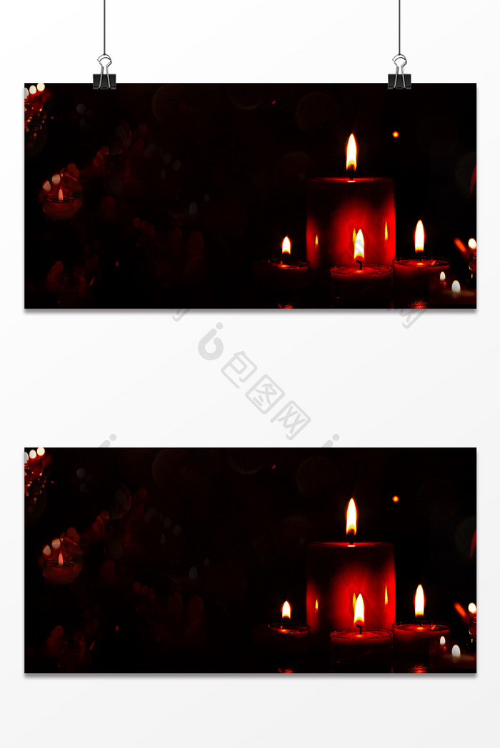 简约肃穆黑色蜡烛纪念日背景图