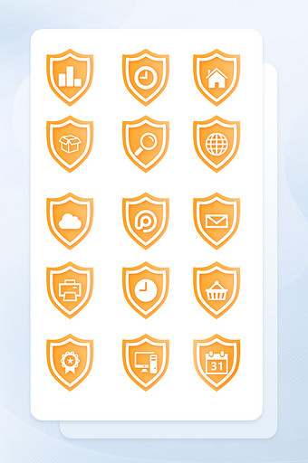 简约黄色渐变商务图标应用矢量icon图标图片