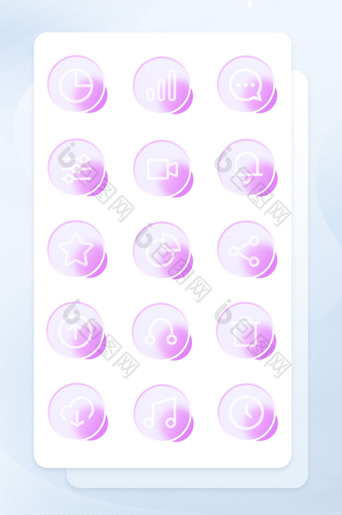 紫色毛玻璃线性应用矢量icon图标图片图片