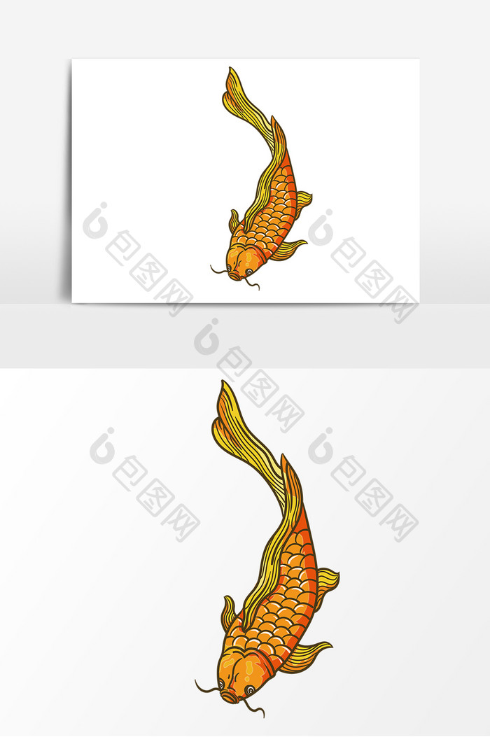 手绘国潮风古风锦鲤
