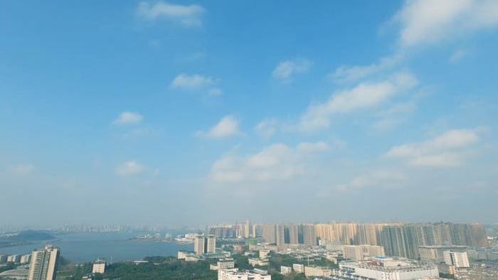 大气城市现代化城市高楼云彩延时