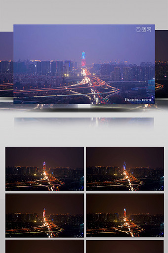 震撼郑州大玉米日转夜延时摄影图片