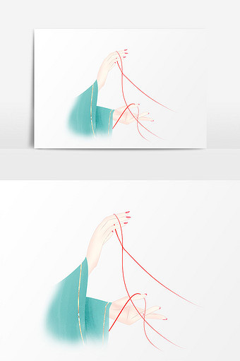 古风红线女生手势