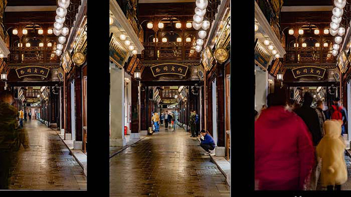 4k上海豫园城隍庙人流夜景延时摄影