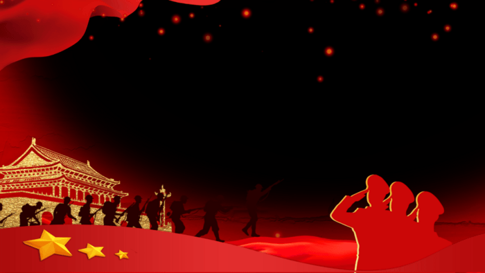 红色大气戍边战士保家卫国英勇奋战背景视频