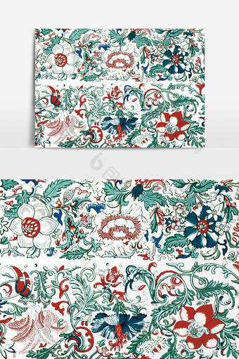 经典中式瓷器纹理底纹矢量素材图片