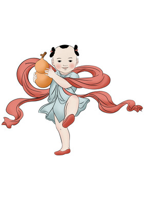 福娃仙子人物形象插画图片