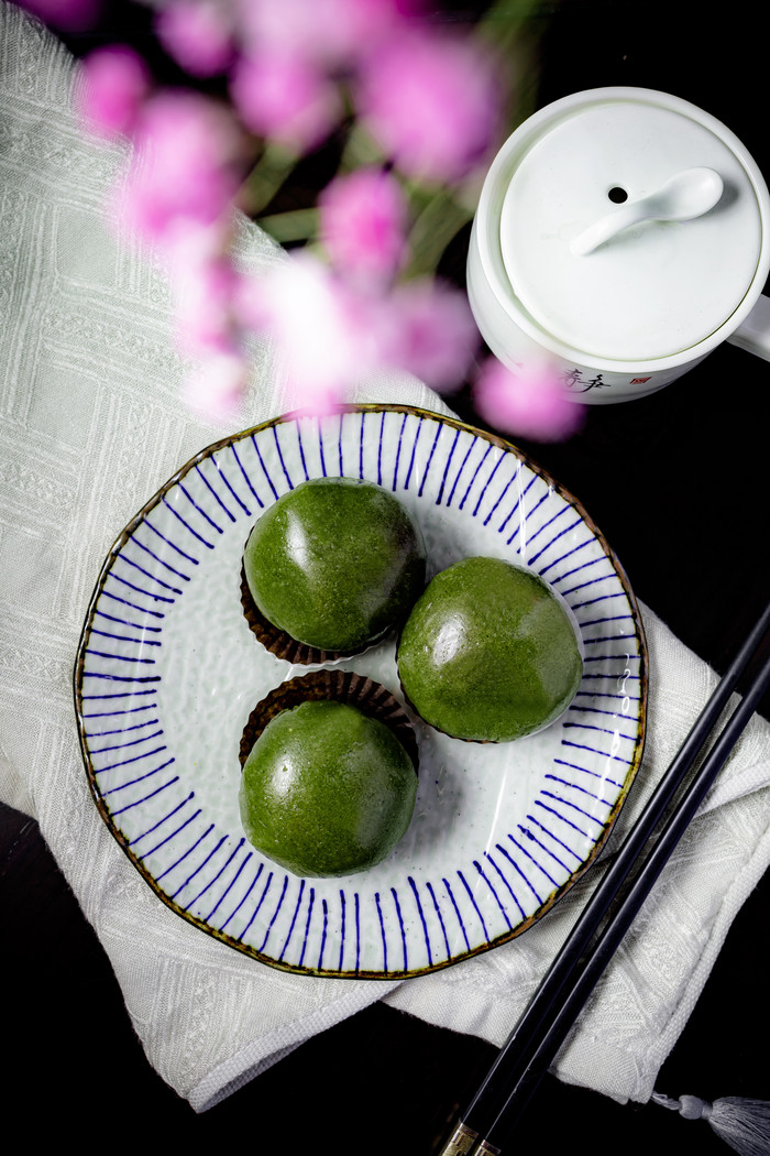 清明青团美食 场景图节气食物图片