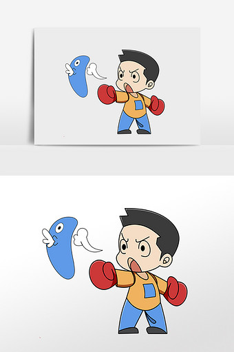 重拳出击315人物插画