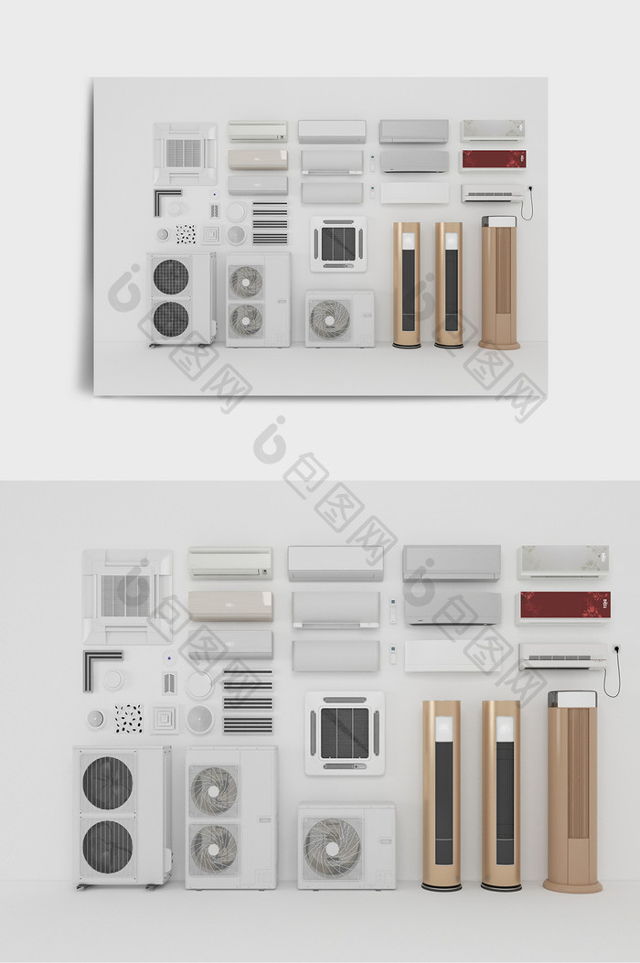 家用空调电器3D模型