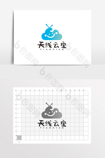 可爱天线宝宝儿童用品LOGO VI标志图片