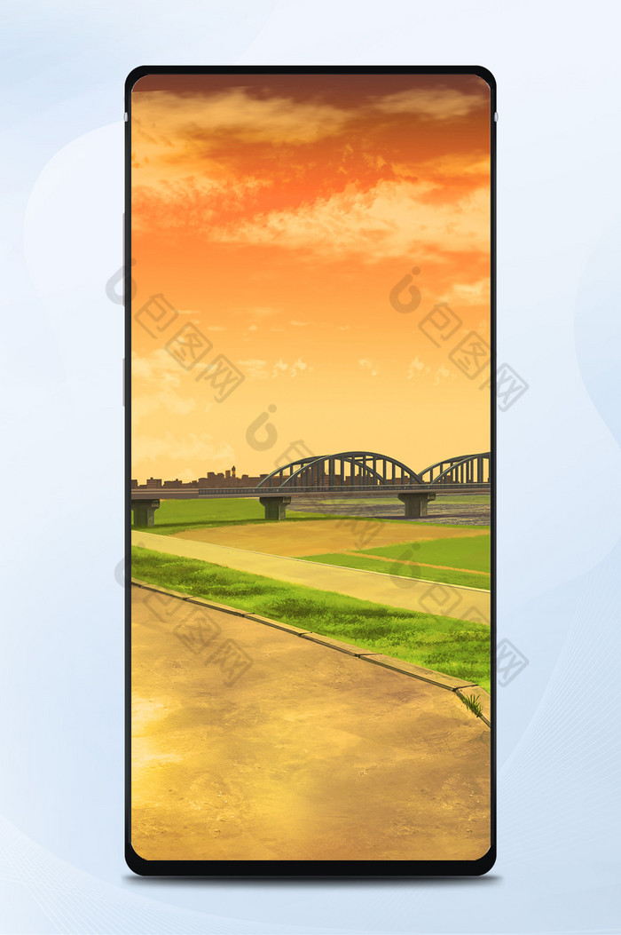 漫画风风格三月春天傍晚黄昏风景壁纸手机图 图片下载 包图网 漫画风风格三月春天傍晚黄昏风景壁纸手机图 图片下载 包图网