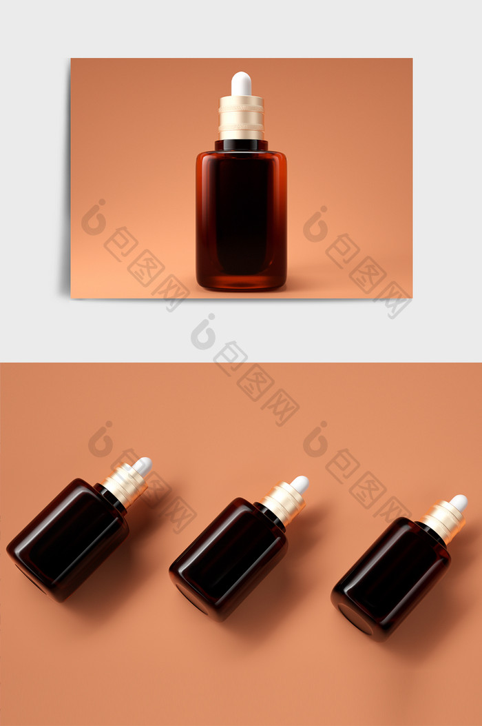 C4D美妆彩妆化妆品玻璃瓶子产品模型下载