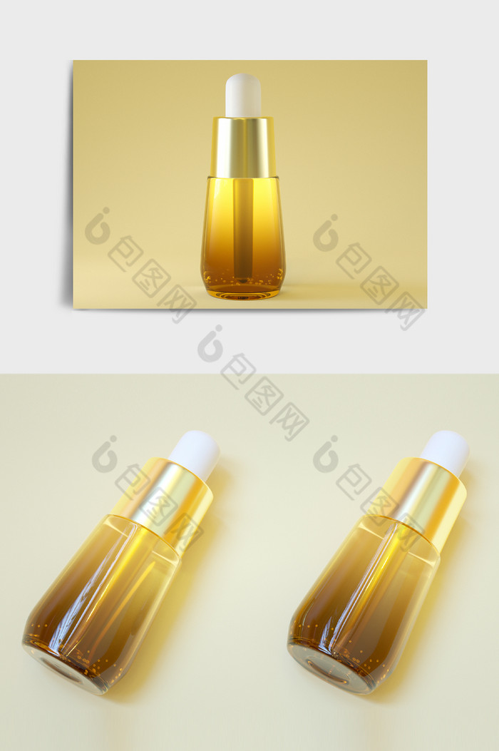 C4D化妆品护肤水瓶子产品包装模型OC图片图片