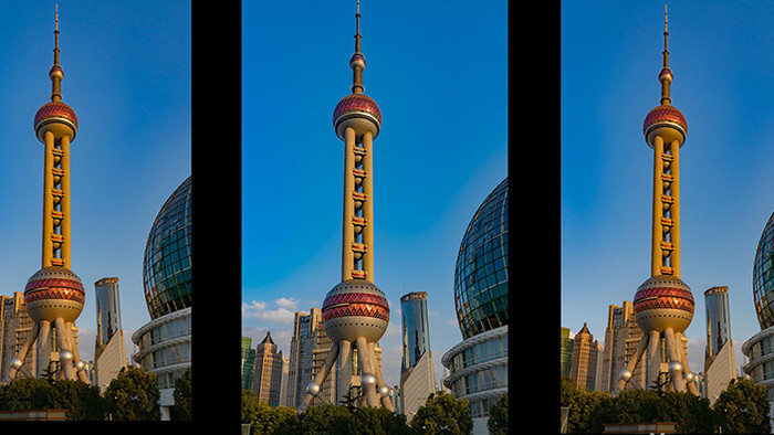 8k竖拍上海地标东方明珠蓝天白云延时摄影