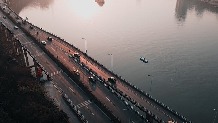 重庆嘉陵江大桥航拍视频旅游