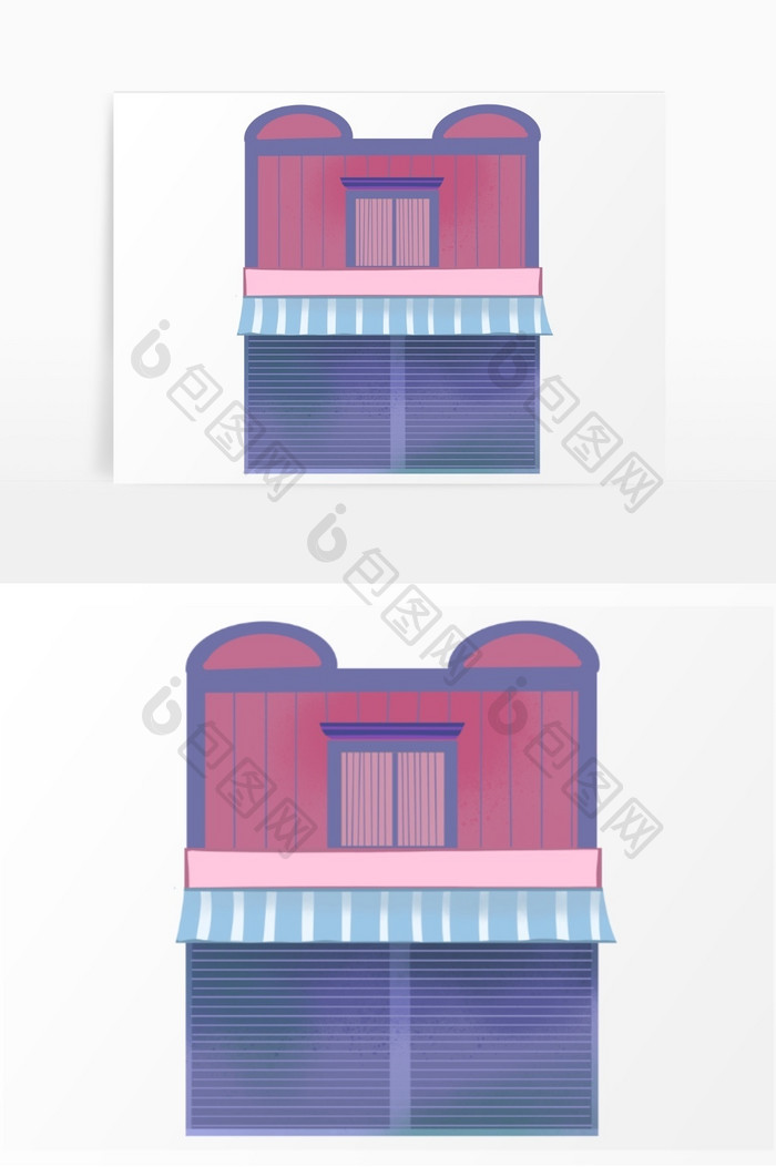 扁平马卡龙色系玩具店