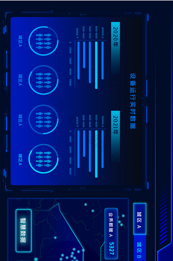 设备运行网络科技可视化网页大屏数据界面