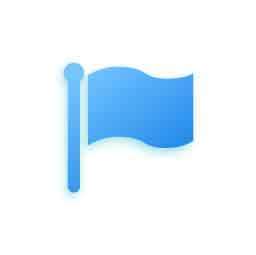 蓝色渐变旗帜商务面形矢量icon图标动效