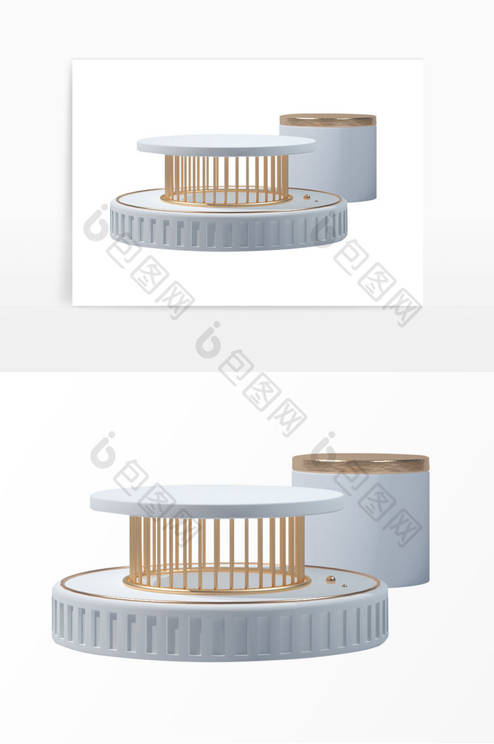 产品展示立体圆台 海报装饰元素 商务元素